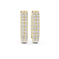 Aurevia Double-Row Brilliance Huggie Earrings