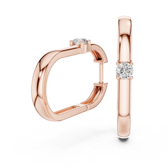 Aurevia Sleek Solitaire Hoop Earrings