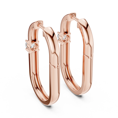 Aurevia Sleek Solitaire Hoop Earrings