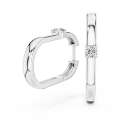 Aurevia Sleek Solitaire Hoop Earrings