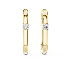 Aurevia Sleek Solitaire Hoop Earrings