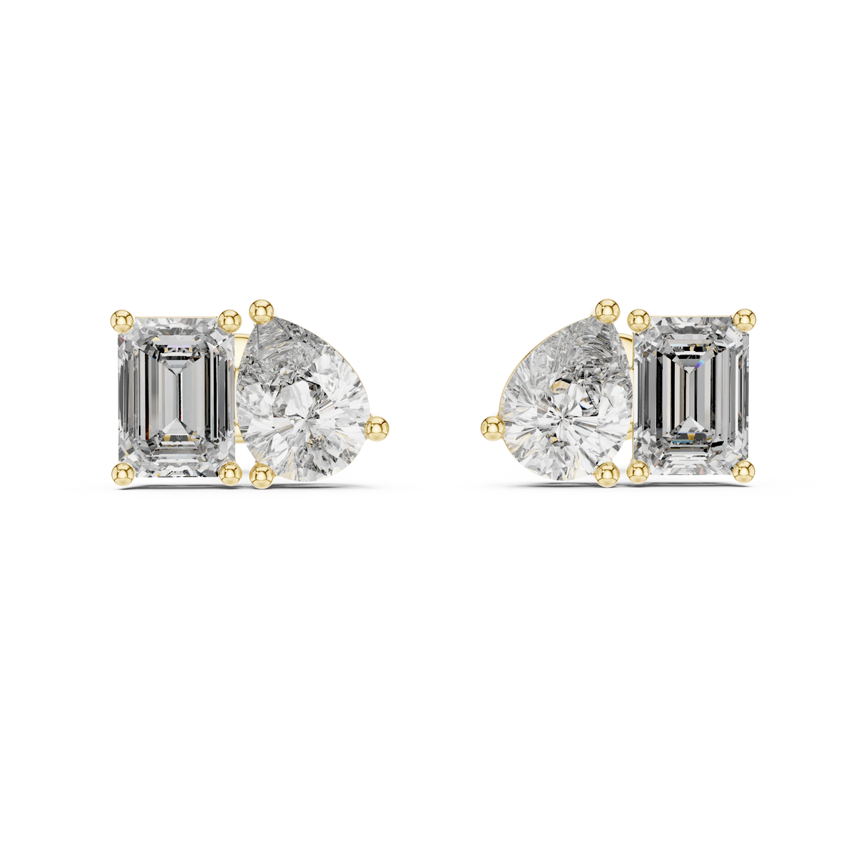 Aurevia Emerald & Pear Duo Earrings