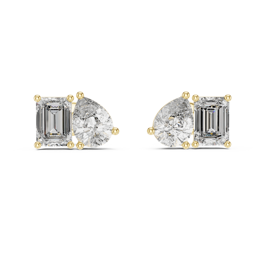 Emerald & Pear Duo Earrings