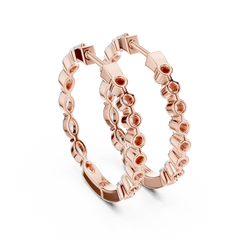 Aurevia Marquise Eternity Hoop Earrings