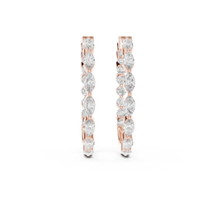 Aurevia Marquise Eternity Hoop Earrings