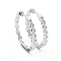 Aurevia Marquise Eternity Hoop Earrings