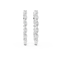 Aurevia Marquise Eternity Hoop Earrings