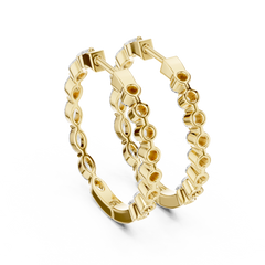 Aurevia Marquise Eternity Hoop Earrings