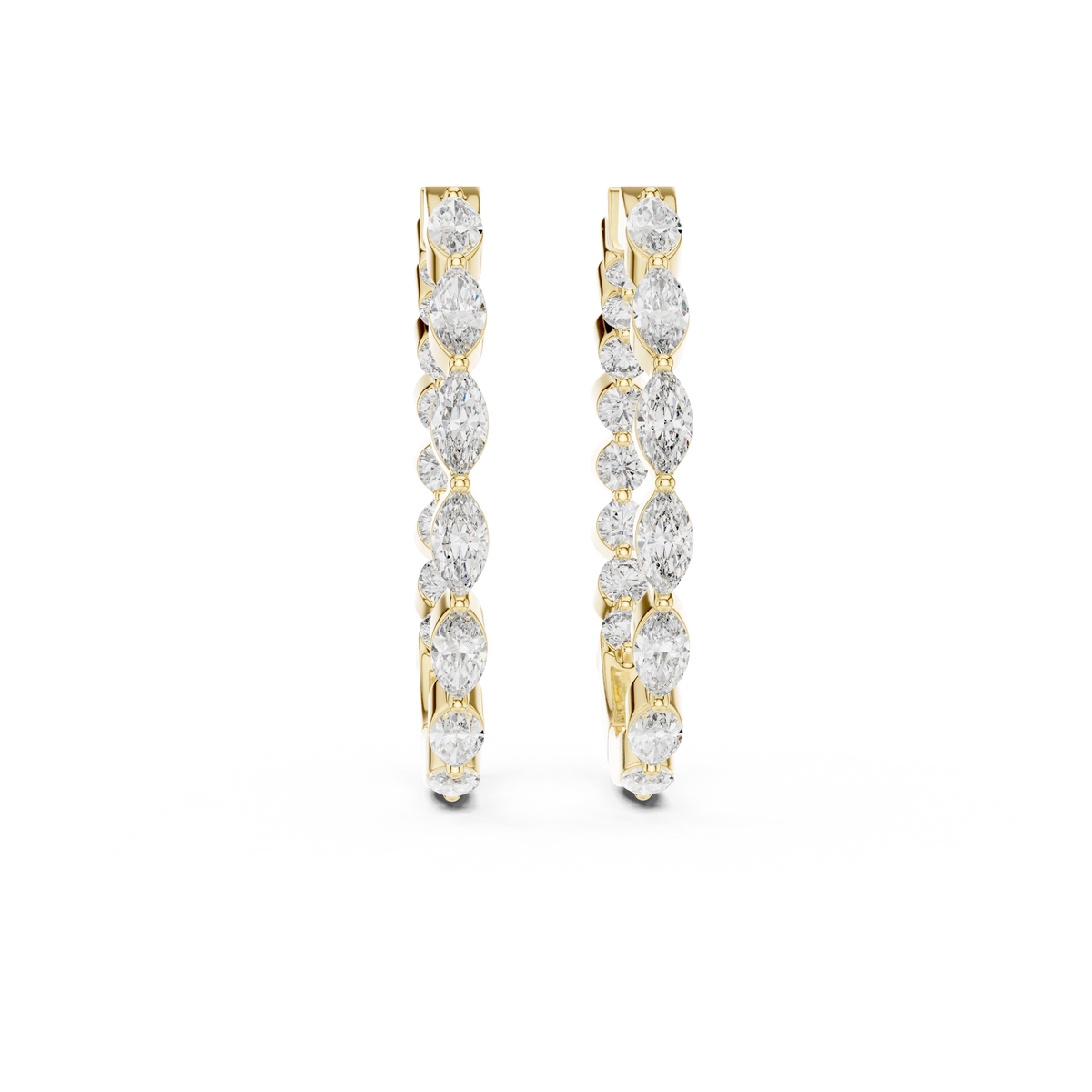 Aurevia Marquise Eternity Hoop Earrings