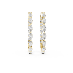 Aurevia Marquise Eternity Hoop Earrings