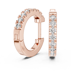 Aurevia Channel-Set Bar Hoop Earrings