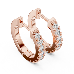 Aurevia Channel-Set Bar Hoop Earrings