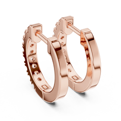 Aurevia Channel-Set Bar Hoop Earrings