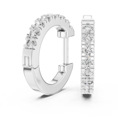 Aurevia Channel-Set Bar Hoop Earrings