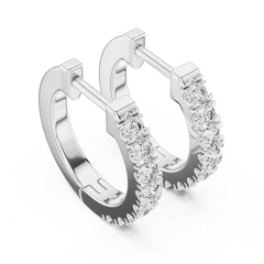Aurevia Channel-Set Bar Hoop Earrings