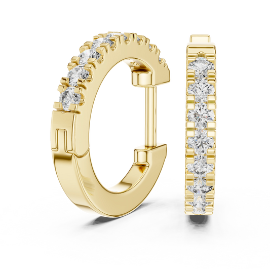 Channel-Set Bar Hoop Earrings