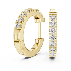Aurevia Channel-Set Bar Hoop Earrings