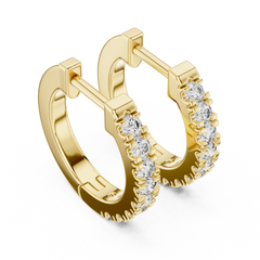 Aurevia Channel-Set Bar Hoop Earrings