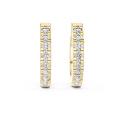 Aurevia Channel-Set Bar Hoop Earrings