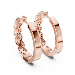 Aurevia Marquise Scalloped Hoop Earrings