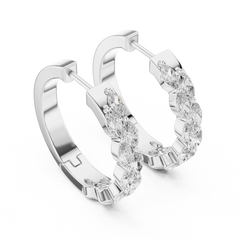 Aurevia Marquise Scalloped Hoop Earrings