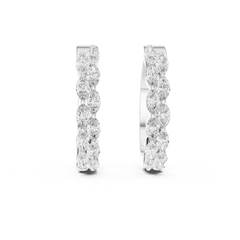 Aurevia Marquise Scalloped Hoop Earrings