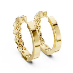 Aurevia Marquise Scalloped Hoop Earrings