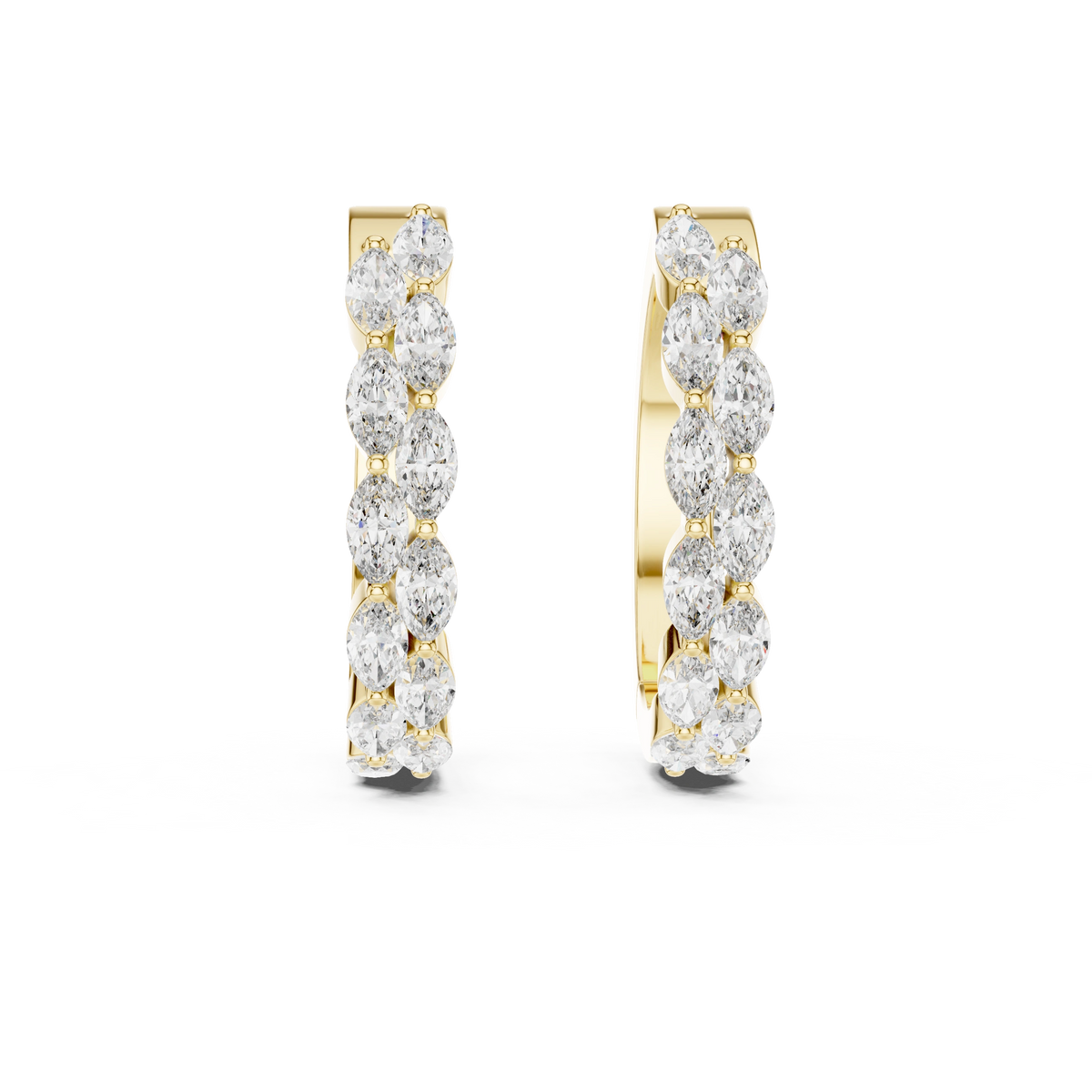 Aurevia Marquise Scalloped Hoop Earrings