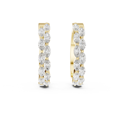 Aurevia Marquise Scalloped Hoop Earrings
