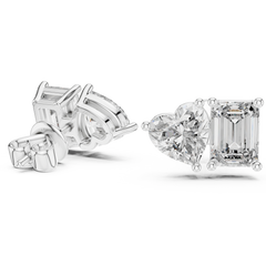 Aurevia Emerald & Heart Duo Earrings