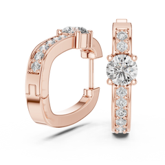 Aurevia Solitaire Accent Hoop Earrings