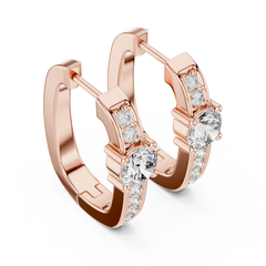 Aurevia Solitaire Accent Hoop Earrings