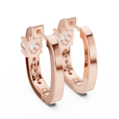 Aurevia Solitaire Accent Hoop Earrings