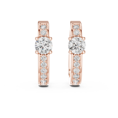 Aurevia Solitaire Accent Hoop Earrings