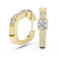Aurevia Solitaire Accent Hoop Earrings