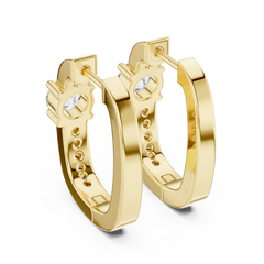 Aurevia Solitaire Accent Hoop Earrings