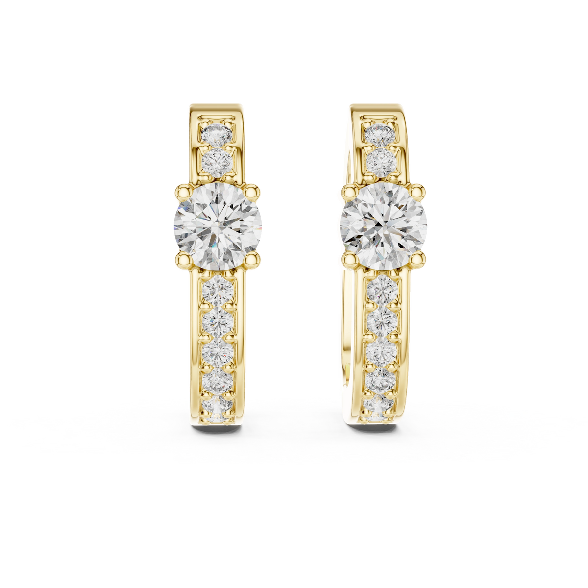 Aurevia Solitaire Accent Hoop Earrings