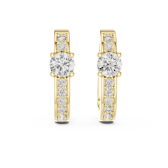 Aurevia Solitaire Accent Hoop Earrings