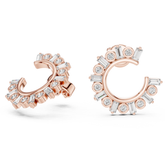Aurevia Radiance Baguette Arc Earrings