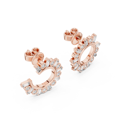 Aurevia Radiance Baguette Arc Earrings