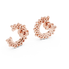 Aurevia Radiance Baguette Arc Earrings