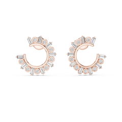 Aurevia Radiance Baguette Arc Earrings