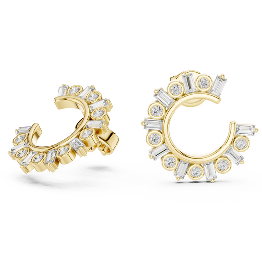 Radiance Baguette Arc Earrings