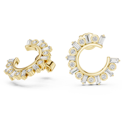 Aurevia Radiance Baguette Arc Earrings