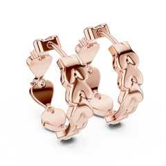 Aurevia Sweetheart Solitaire Hoop Earrings