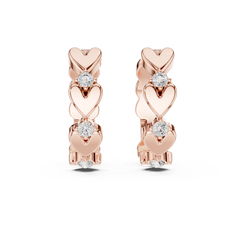 Aurevia Sweetheart Solitaire Hoop Earrings