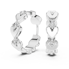 Aurevia Sweetheart Solitaire Hoop Earrings