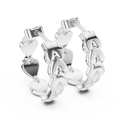 Aurevia Sweetheart Solitaire Hoop Earrings