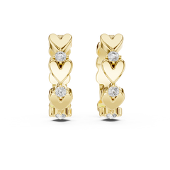 Aurevia Sweetheart Solitaire Hoop Earrings