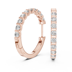 Aurevia Bar-Set Eternity Hoop Earrings